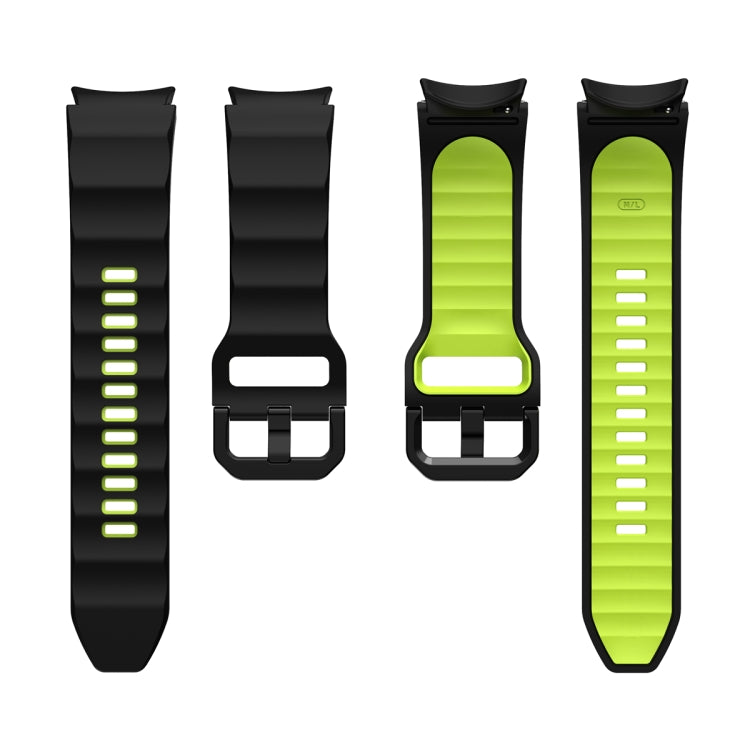 For Samsung Galaxy Watch5 Pro Wave Two Color Silicone Watch Band