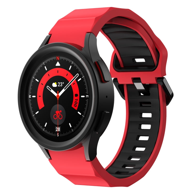 For Samsung Galaxy Watch5 Pro Wave Two Color Silicone Watch Band