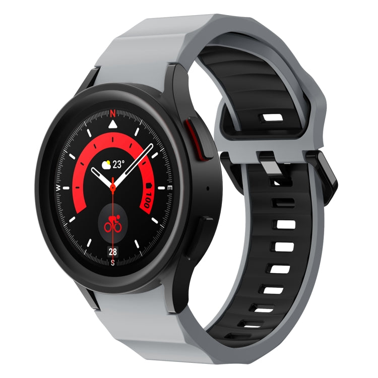 For Samsung Galaxy Watch5 Pro Wave Two Color Silicone Watch Band