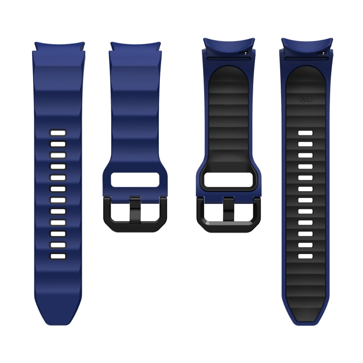 For Samsung Galaxy Watch5 Pro Wave Two Color Silicone Watch Band