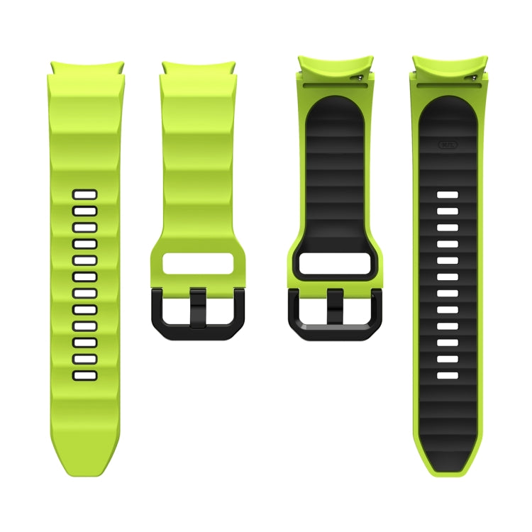 For Samsung Galaxy Watch5 Pro Wave Two Color Silicone Watch Band