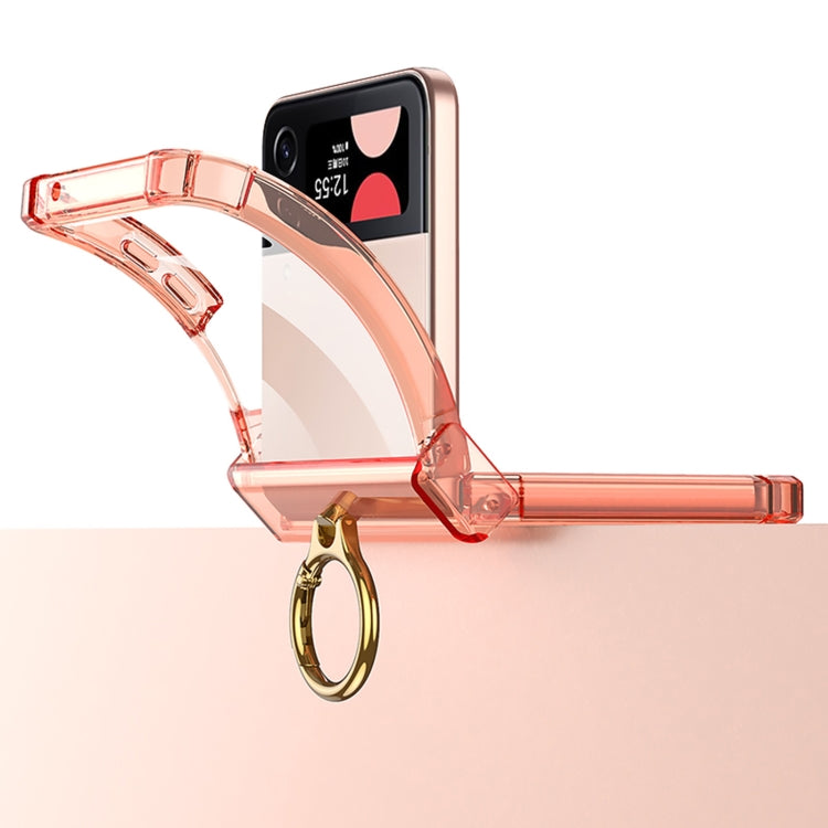 For Samsung Galaxy Z Flip4 GKK Airbag Hinge Shockproof Phone Case with Ring Holder