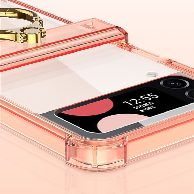 For Samsung Galaxy Z Flip4 GKK Airbag Hinge Shockproof Phone Case with Ring Holder