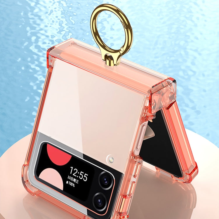 For Samsung Galaxy Z Flip4 GKK Airbag Hinge Shockproof Phone Case with Ring Holder