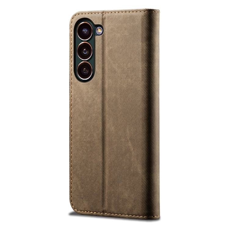 For Samsung Galaxy S23+ 5G Denim Texture Leather Phone Case