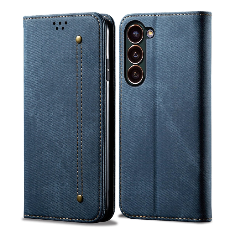 For Samsung Galaxy S23+ 5G Denim Texture Leather Phone Case