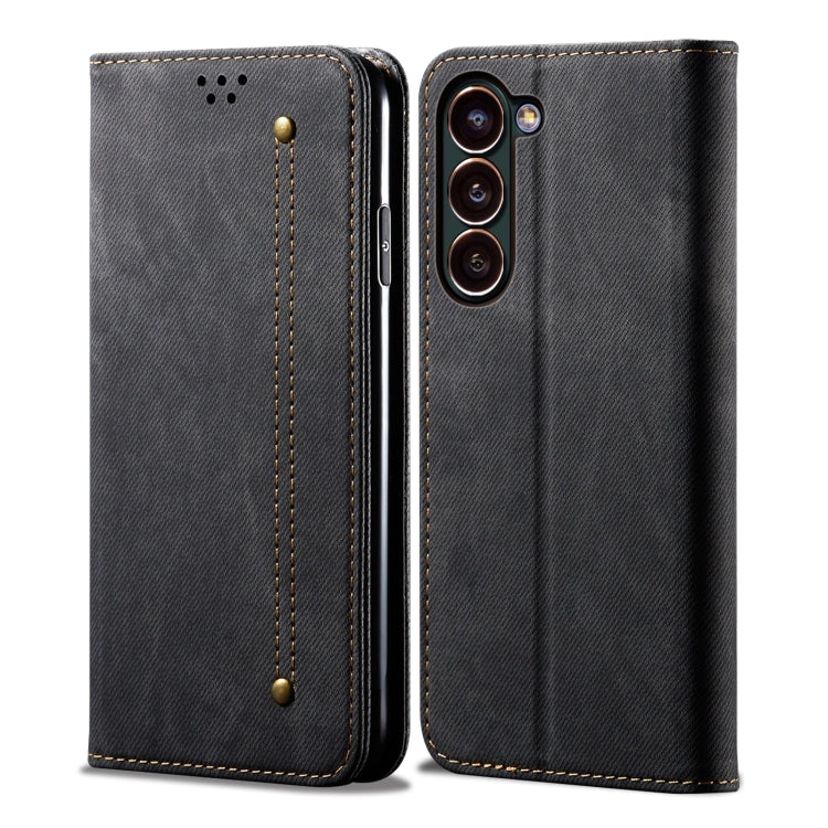 For Samsung Galaxy S23+ 5G Denim Texture Leather Phone Case