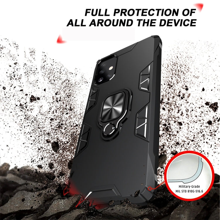 For Galaxy A71 Shockproof TPU Full Coverage Protective Case with 360 Degree Rotating Ring Holder
