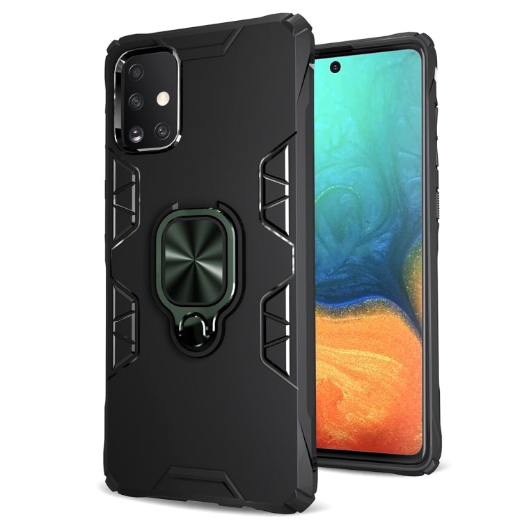 For Galaxy A71 Shockproof TPU Full Coverage Protective Case with 360 Degree Rotating Ring Holder
