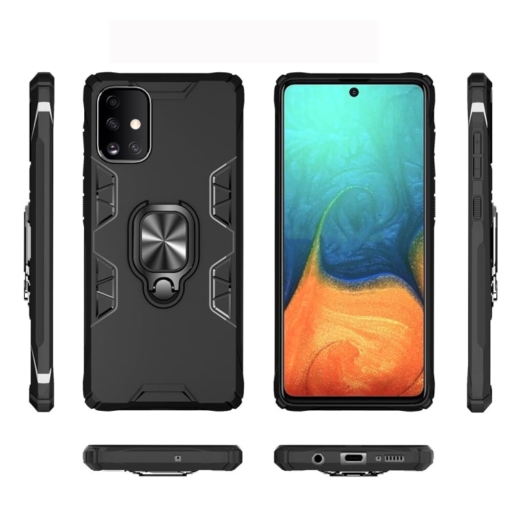 For Galaxy A71 Shockproof TPU Full Coverage Protective Case with 360 Degree Rotating Ring Holder