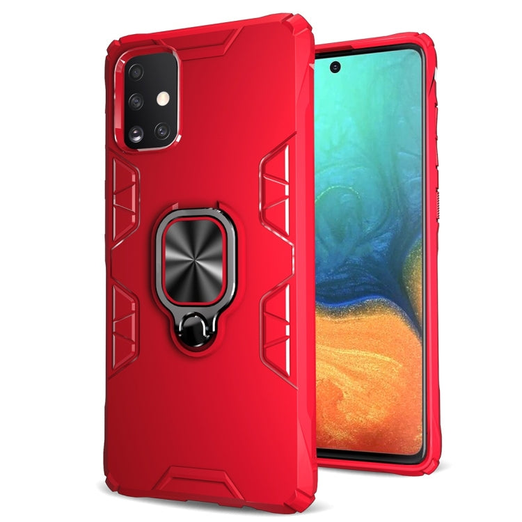 For Galaxy A71 Shockproof TPU Full Coverage Protective Case with 360 Degree Rotating Ring Holder
