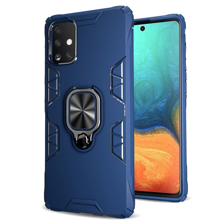 For Galaxy A71 Shockproof TPU Full Coverage Protective Case with 360 Degree Rotating Ring Holder