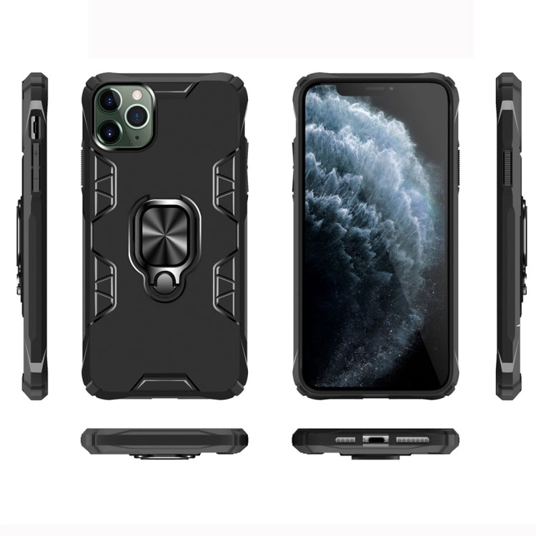 For iPhone 11 Pro Shockproof TPU Full Coverage Protective Case with 360 Degree Rotating Ring Holder