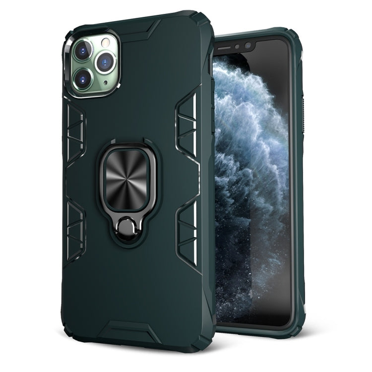 For iPhone 11 Pro Shockproof TPU Full Coverage Protective Case with 360 Degree Rotating Ring Holder
