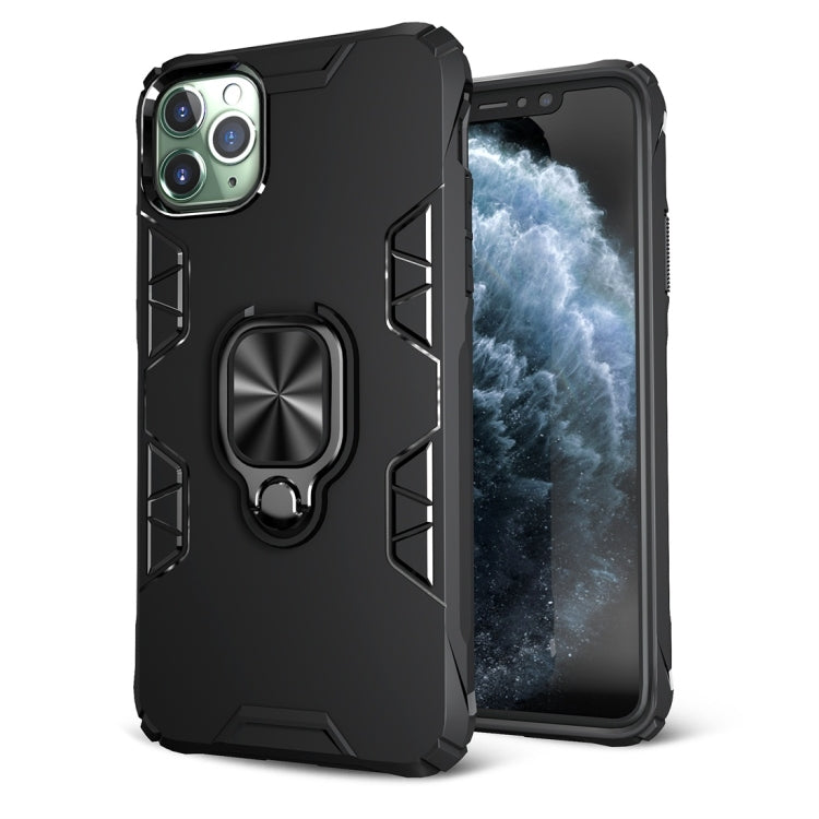 For iPhone 11 Pro Max Shockproof TPU Full Coverage Protective Case with 360 Degree Rotating Ring Holder