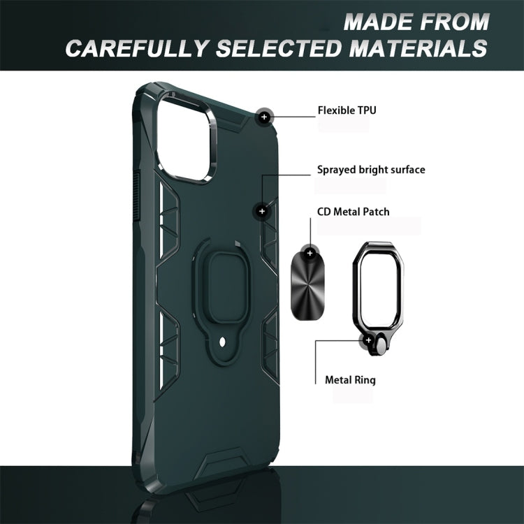 For iPhone 11 Pro Max Shockproof TPU Full Coverage Protective Case with 360 Degree Rotating Ring Holder