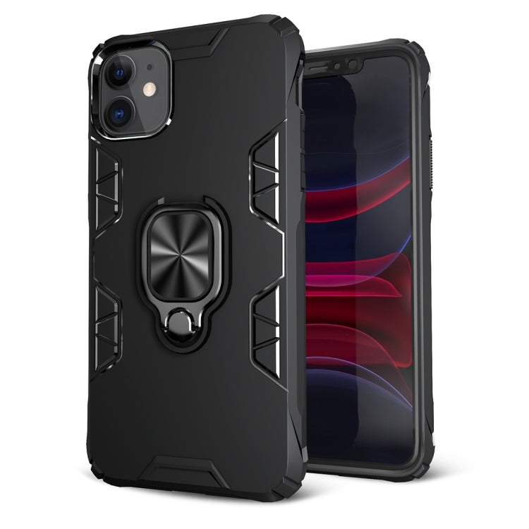 For iPhone 11 Shockproof TPU Full Coverage Protective Case with 360 Degree Rotating Ring Holder