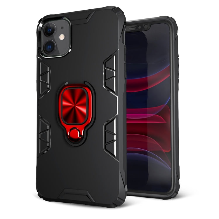 For iPhone 11 Shockproof TPU Full Coverage Protective Case with 360 Degree Rotating Ring Holder