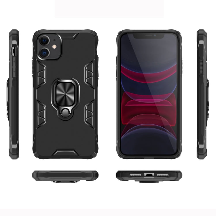 For iPhone 11 Shockproof TPU Full Coverage Protective Case with 360 Degree Rotating Ring Holder