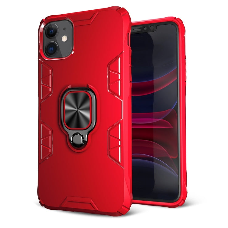 For iPhone 11 Shockproof TPU Full Coverage Protective Case with 360 Degree Rotating Ring Holder