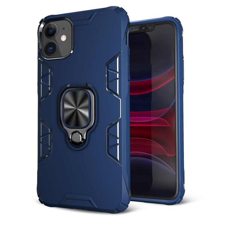 For iPhone 11 Shockproof TPU Full Coverage Protective Case with 360 Degree Rotating Ring Holder