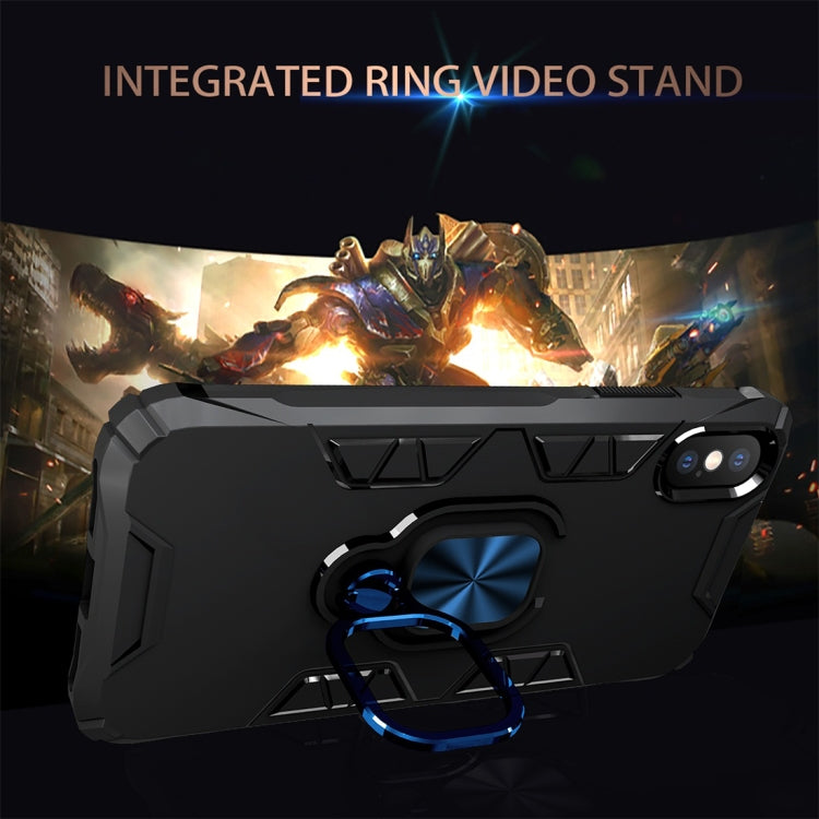 For iPhone X Shockproof TPU Full Coverage Protective Case with 360 Degree Rotating Ring Holder