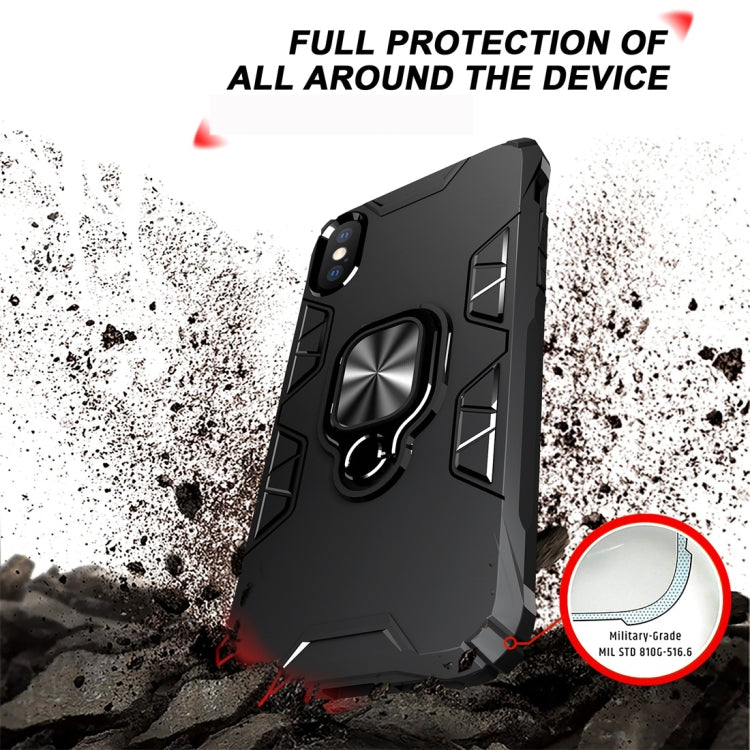 For iPhone X Shockproof TPU Full Coverage Protective Case with 360 Degree Rotating Ring Holder