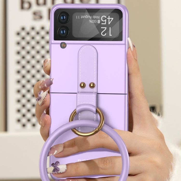 For Samsung Galaxy Z Flip4 GKK Ultrathin Integrated Shockproof Phone Case with Bracelet