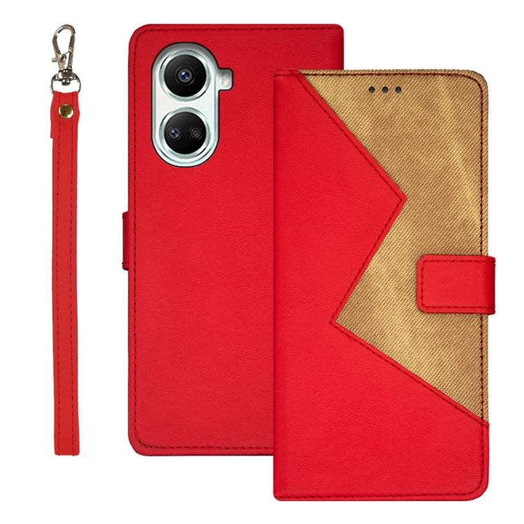For Huawei nova 10 SE idewei Two-color Splicing Leather Phone Case