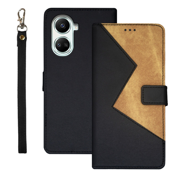 For Huawei nova 10 SE idewei Two-color Splicing Leather Phone Case