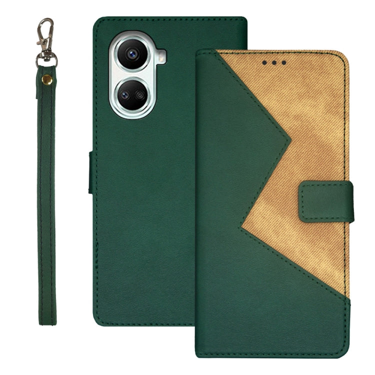 For Huawei nova 10 SE idewei Two-color Splicing Leather Phone Case