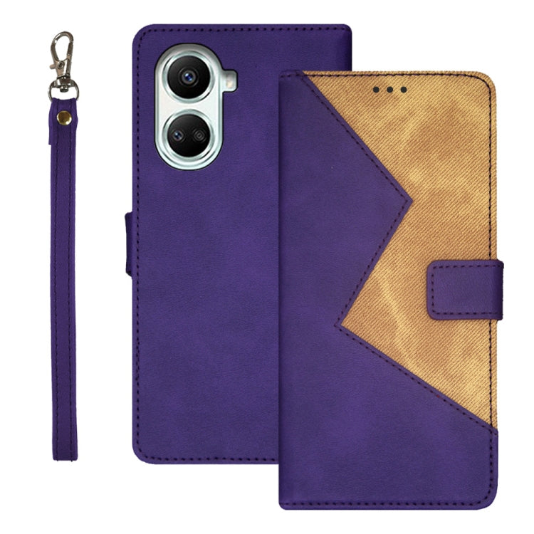For Huawei nova 10 SE idewei Two-color Splicing Leather Phone Case