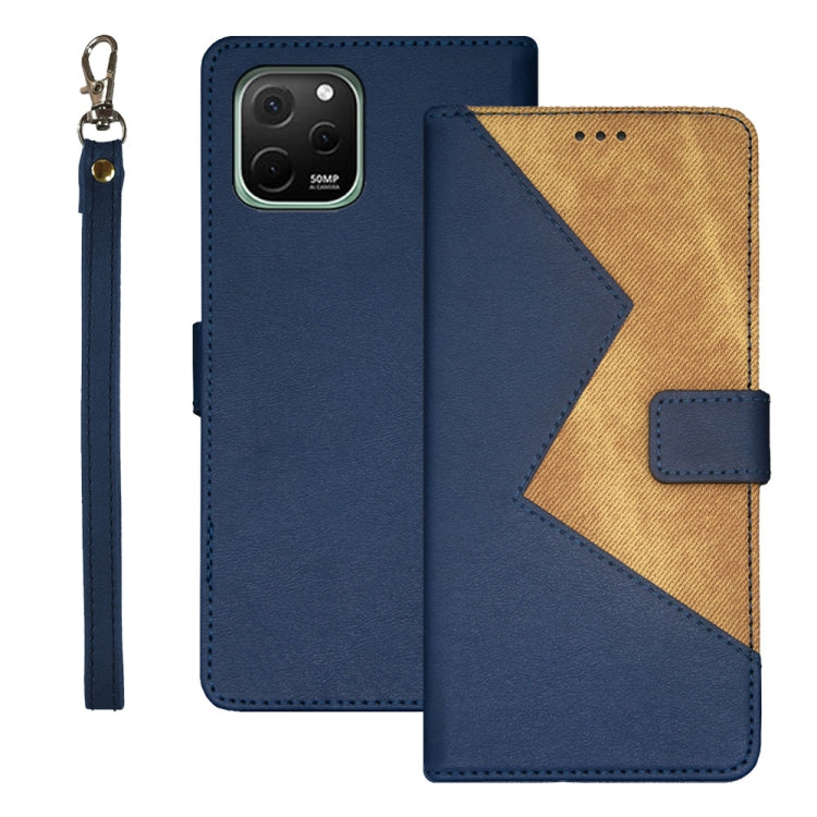 For Huawei nova Y61 4G idewei Two-color Splicing Leather Phone Case