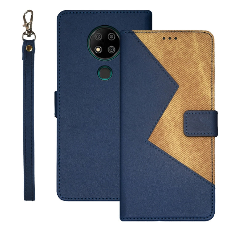 For Oukitel C19 Pro idewei Two-color Splicing Leather Phone Case