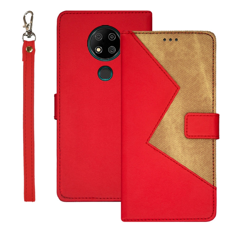 For Oukitel C19 Pro idewei Two-color Splicing Leather Phone Case