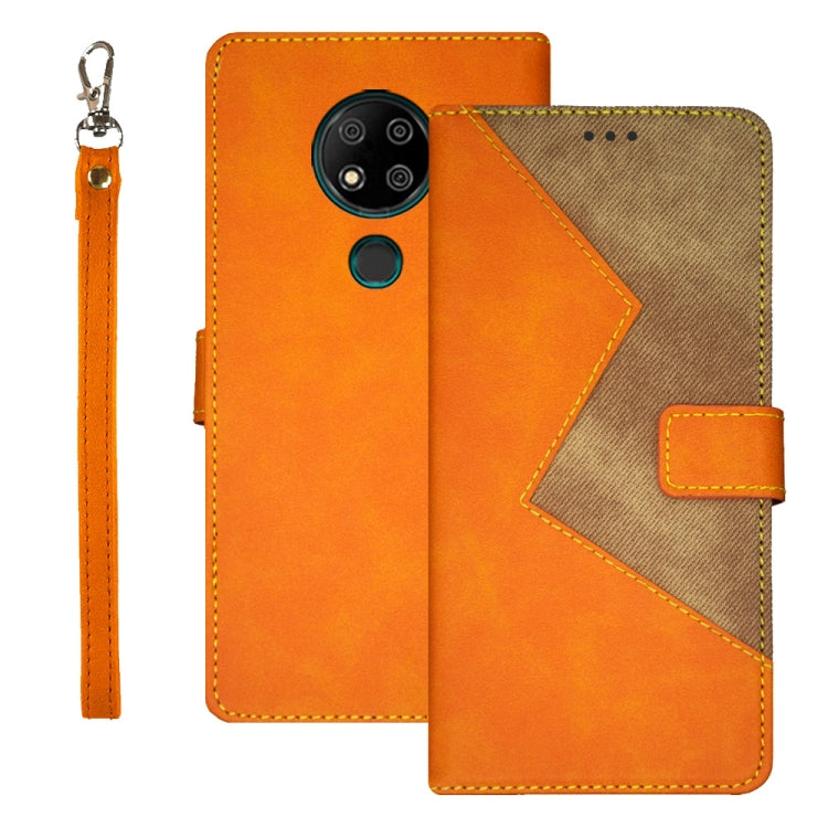 For Oukitel C19 Pro idewei Two-color Splicing Leather Phone Case