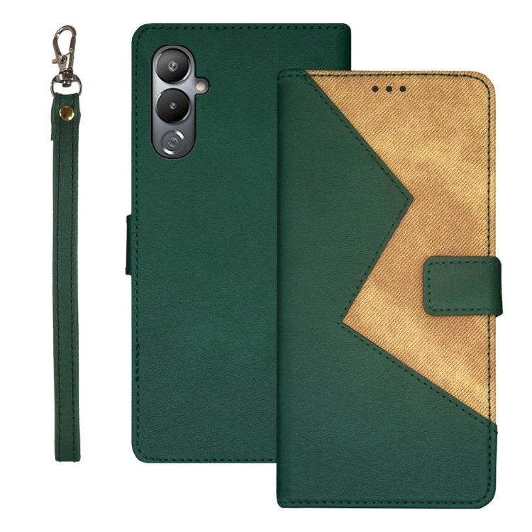 For Tecno Pova 4 idewei Two-color Splicing Leather Phone Case