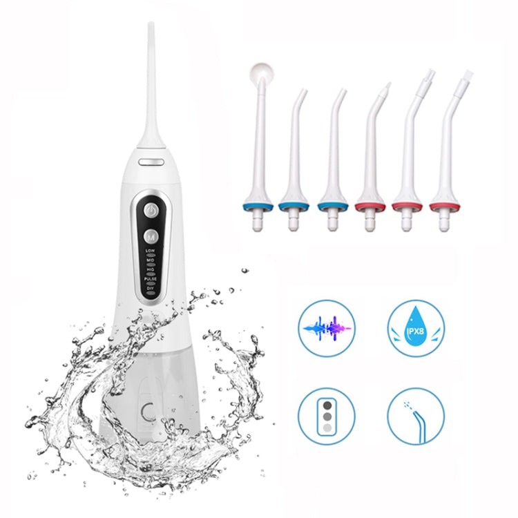 WF203 Intelligent Electric Oral Irrigator Portable Flosser(White Transparent)