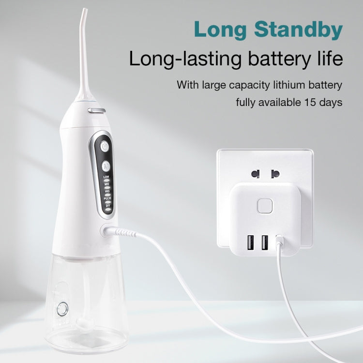 WF203 Intelligent Electric Oral Irrigator Portable Flosser(White Transparent)