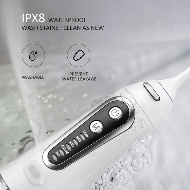 WF203 Intelligent Electric Oral Irrigator Portable Flosser(White Transparent)
