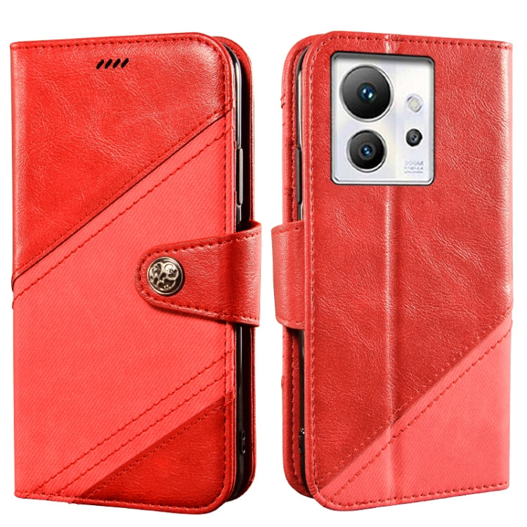 For Infinix Zero Ultra 5G idewei Color Contrast Retro Texture Leather Phone Case