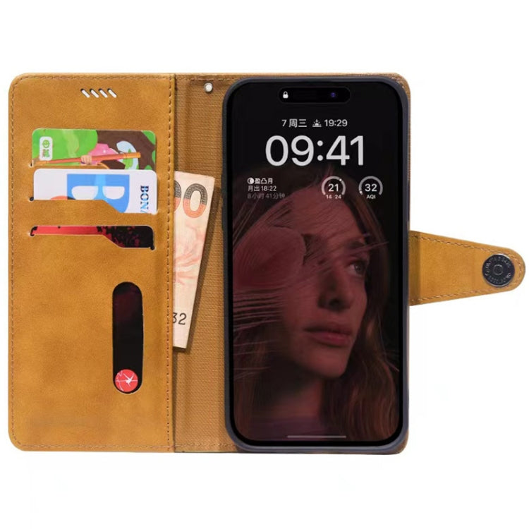 For OPPO A77s idewei Color Contrast Retro Texture Leather Phone Case