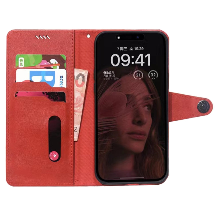 For vivo V21s idewei Color Contrast Retro Texture Leather Phone Case