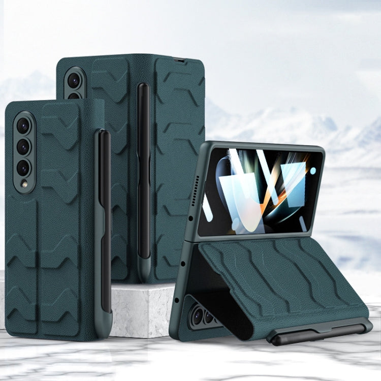 For Samsung Galaxy Z Fold4 GKK Integrated Shockproof Leather Phone Case with Pen Slots