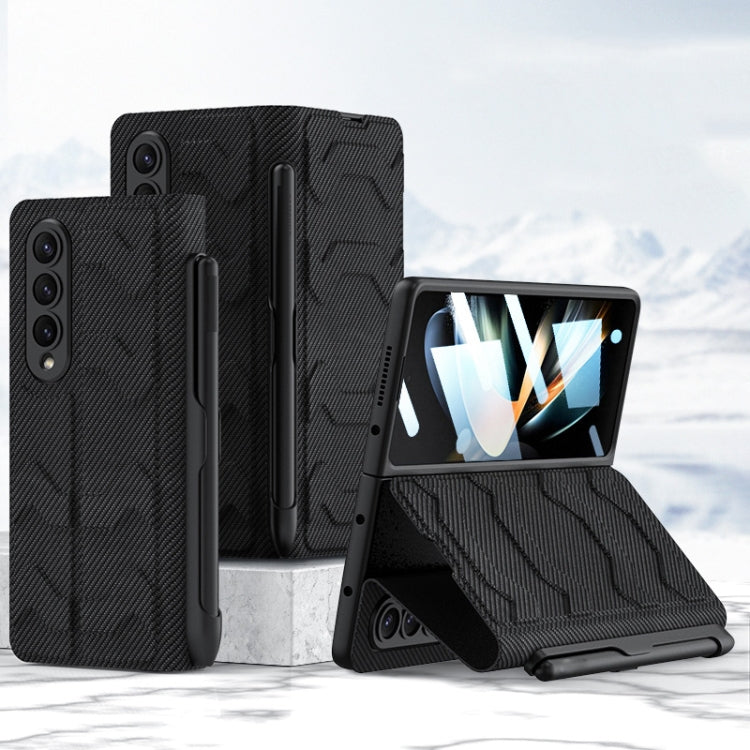 For Samsung Galaxy Z Fold4 GKK Integrated Shockproof Leather Phone Case with Pen Slots
