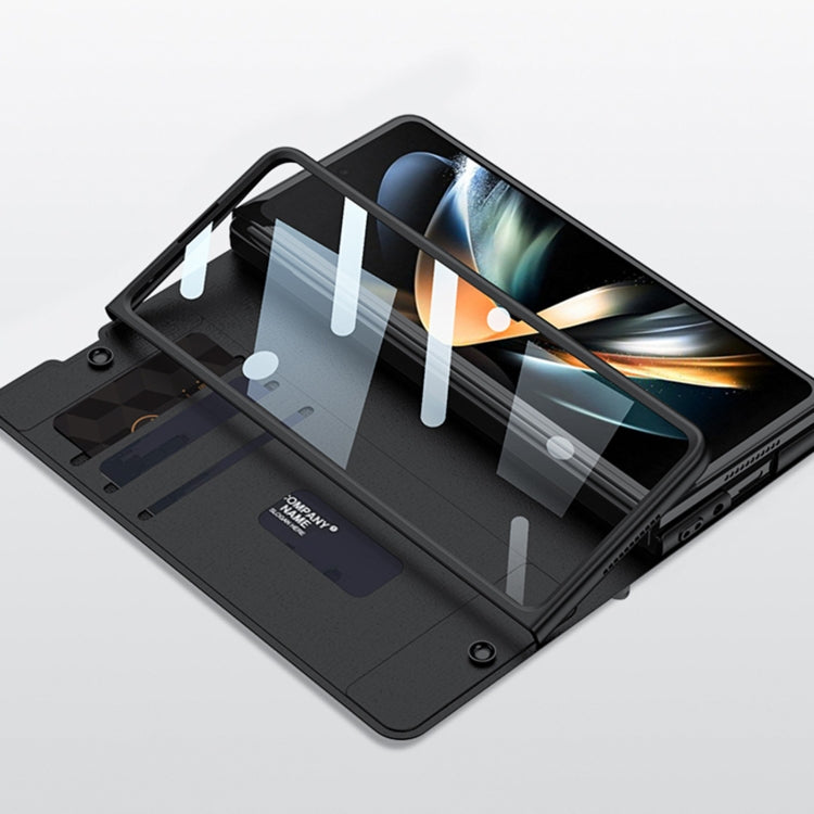 For Samsung Galaxy Z Fold4 GKK Integrated Shockproof Leather Phone Case with Pen Slots