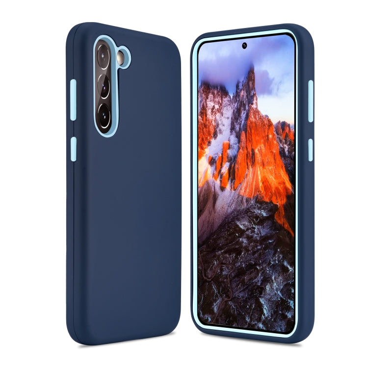 For Samsung Galaxy S23+ 5G 3 in 1 Solid Color Shockproof Protective Phone Case