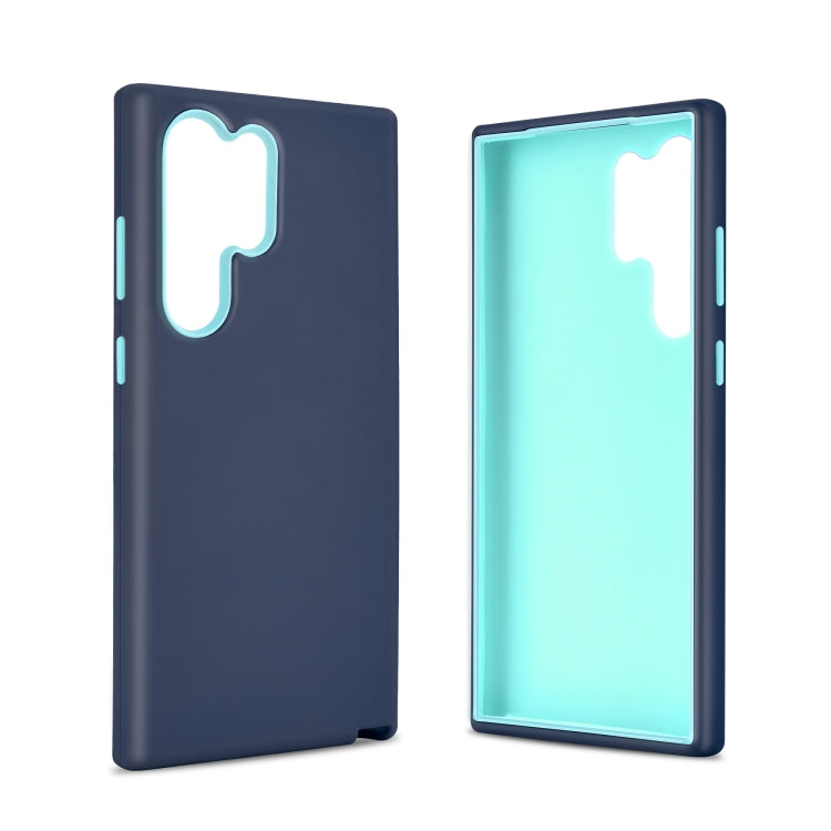 For Samsung Galaxy S23+ 5G 3 in 1 Solid Color Shockproof Protective Phone Case