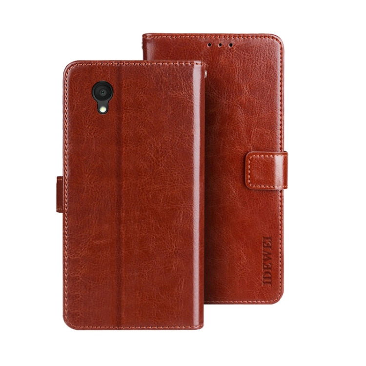 For Alcatel 1 Ultra idewei Crazy Horse Texture Leather Phone Case