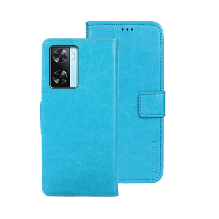 For OPPO A77s idewei Crazy Horse Texture Leather Phone Case